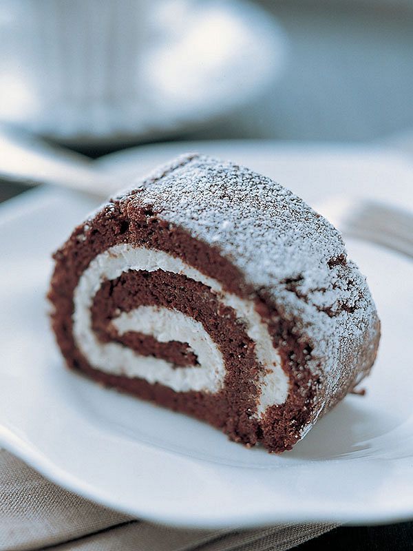 a piece of cake on a white plate