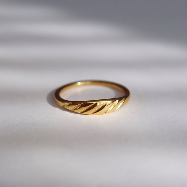 Introducing the Evie Ring, a simple and dainty gold plated ring perfect for everyday wear. Its minimalist design makes it versatile and timeless, a must-have in any jewelry collection. -stainless steel, gold plated Gold Rings Simple, Dainty Gold Rings, Solid Gold Earrings, Gold Plated Rings, Jewelry Case, Shop Necklaces, Pearl Jewelry, Minimalist Design, Ring Earrings