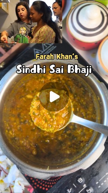 an image of some food being cooked in a pot on the stove with people around