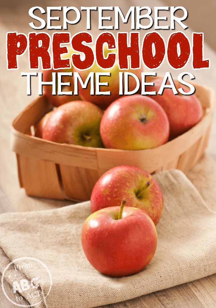 some apples are in a basket on a table with the words school theme ideas written below it