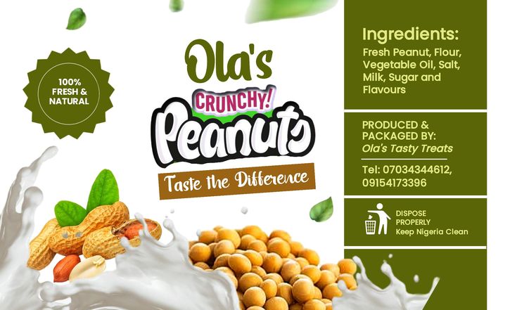 an advertisement for oats crunchy peanuts and milk