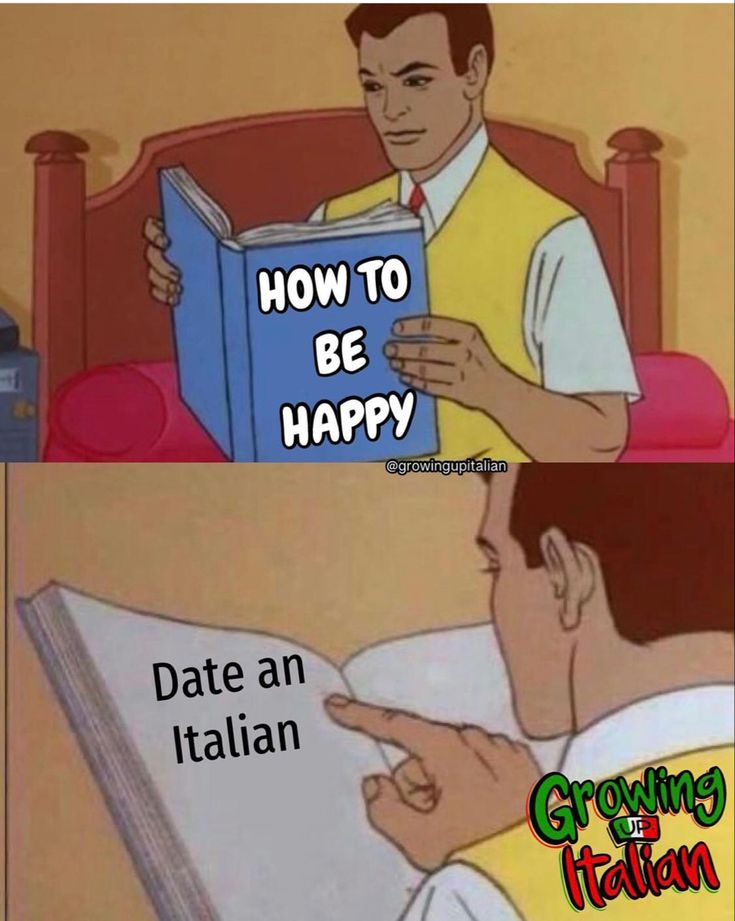 an image of a man reading a book with the caption how to be happy date an italian growing italian