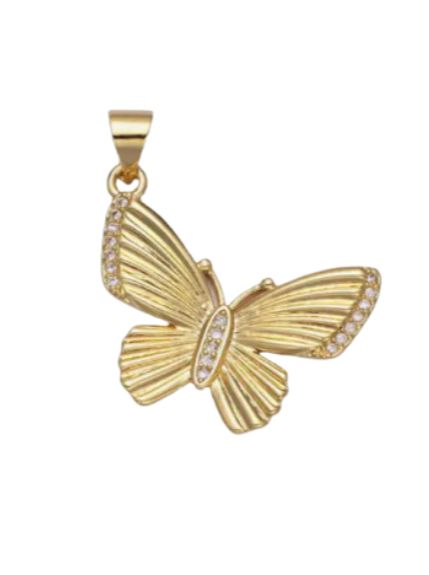 Add a touch of whimsy to your jewelry collection with our Butterfly Charm. Crafted in stunning gold, this playful accessory will add a touch of magic to any outfit. Flutter into style with this unique and eye-catching charm. Luxury Gold Earrings With Butterfly Charm, Luxury Gold Jewelry With Butterfly Charm, Gold Metal Butterfly Necklace, Gold Metal Butterfly Necklace For Party, Yellow Gold Butterfly Jewelry For Party, Yellow Gold Butterfly Party Jewelry, Elegant Butterfly Charms Jewelry, Gold Butterfly Charm Jewelry For Party, Gold Butterfly Metal Jewelry