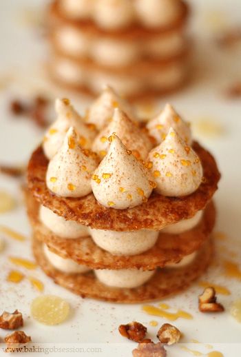 pumpkin marshmallows stacked on top of each other