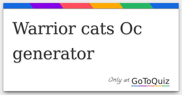 a white sign with the words,'warning cats oc generator only at go to quiz