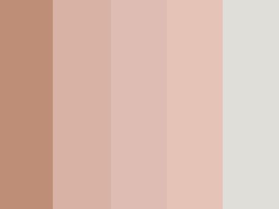 the color pink is shown in shades of brown, beige, and light pinks