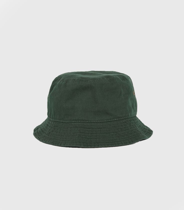 100% Cotton Foldable One size fits all Casual Sun Hat, One Size Fits Most, Casual Solid Color Sun Hat One Size, Casual Sun Hat One Size Fits Most, Green Cotton Hat For Streetwear, Casual Solid Brimmed Bucket Hat, Casual Solid Color Brimmed Bucket Hat, Casual Wide Brim Bucket Hat, Solid Cotton Everyday Hat, Solid Color Cotton Hats For Streetwear