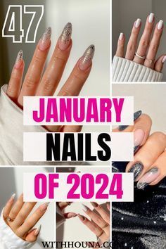 January Nail Colors, January Nail Designs, New Years Nail Designs, January Nails, Fingernail Designs, Sweater Nails, Nails Polish, Pink Nail Designs, Winter Nail Designs