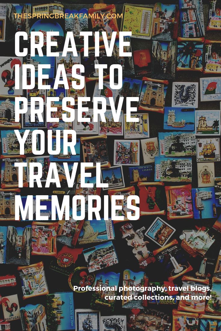 the cover of creative family's book, creative ideas to preserve your travel memories