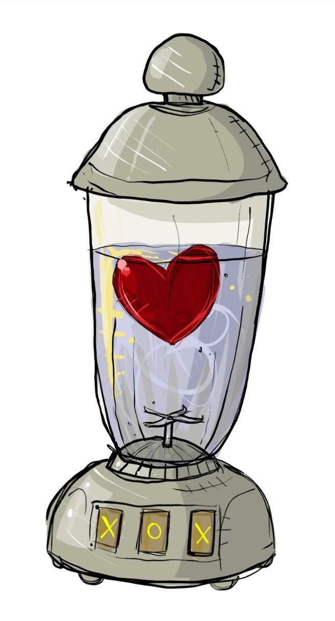 a blender with a heart on the top