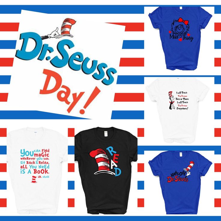 the dr seuss day t - shirts are on display