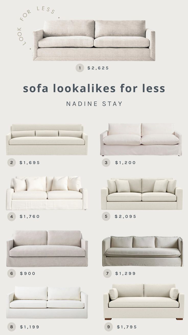 the sofa looks like it has many different sizes