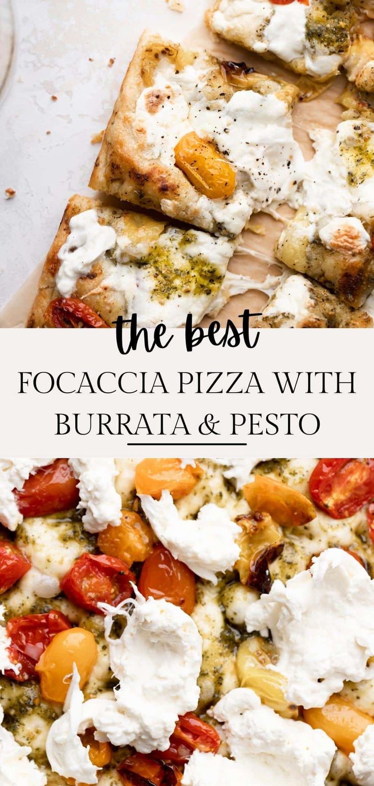 the best focaccia pizza with burrito and pesto