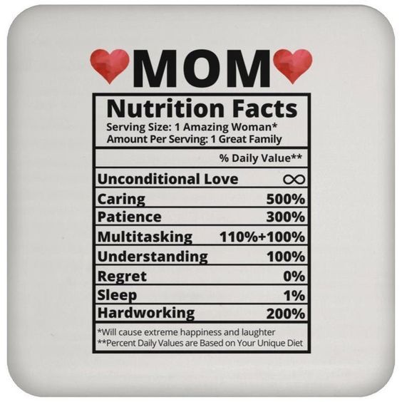 the label for mom nutrition fact