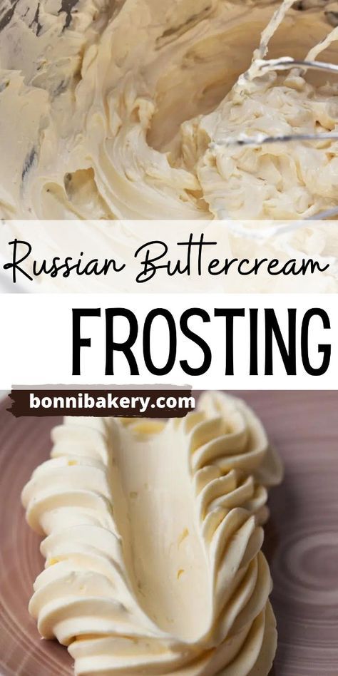 the frosting is white and has been made with russian buttercream icing