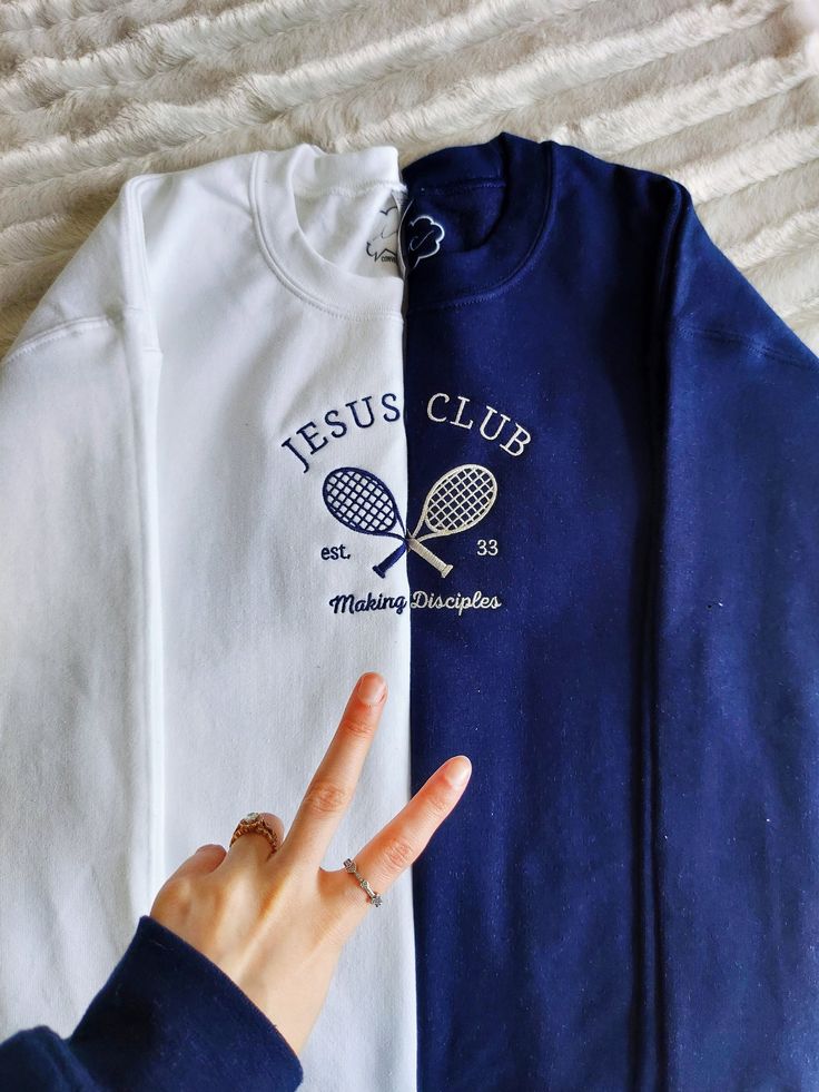 Christian Clothing Brand, Christian Accessories, Jesus Clothes, Christian Shirts Designs, Faith Clothing, Crewneck Sweatshirt Women, Embroidered Crewneck, Christian Clothing, Christian Shirts