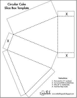 the cut out paper for a cake box