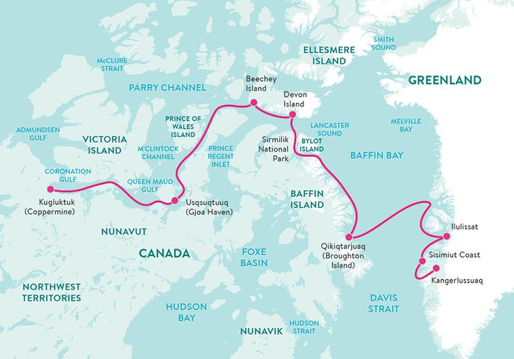 a map showing the route to green island, and where it is located in canada