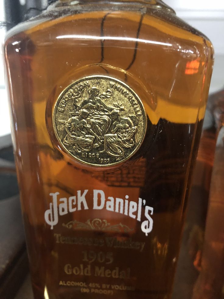 a bottle of jack daniels gold medal whiskey