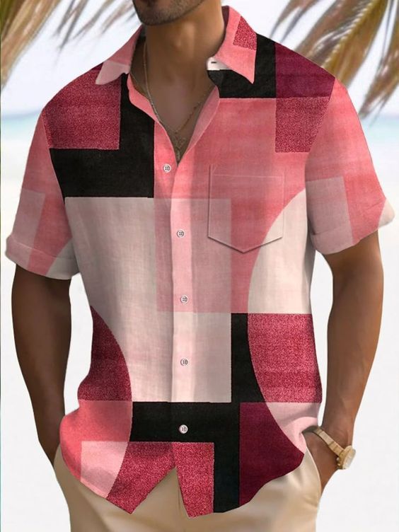 This Retro Vacation Style Print Casual Shirt combines vibrant mixed prints with a fit, making it ideal for casual and stylish occasions. Made from a comfortable 4-way stretch fabric, this shirt features unique design elements such as a pocket, button design, and positioning print, perfect for a boho and vacation-ready look. Features: Material: Made from a flexible 4-way stretch fabric. Style: Casual/Stylish/Boho, perfect for a laid-back look. Pattern Type: Mixed print for a vibrant and design. Element: Pocket design and button design for added functionality and style. Type: Stitching way and positioning print for a unique appearance. Fit Type: Loose fit for maximum comfort. Sleeve Style: Shirt-sleeve for a classic touch. Neckline: Turndown collar for a traditional look. Clothing Length Typ Printed Shirt For Vacation With Casual Collar, Summer Collared Tops With Abstract Print, Collared Summer Tops With Abstract Print, Summer Collared Top With Abstract Print, Trendy Summer Shirt With Retro Print, Casual Shirt With Retro Print For Spring, Casual Patterned Shirt For Vacation, Spring Casual Shirt With Retro Print, Casual Retro Print Shirt For Spring