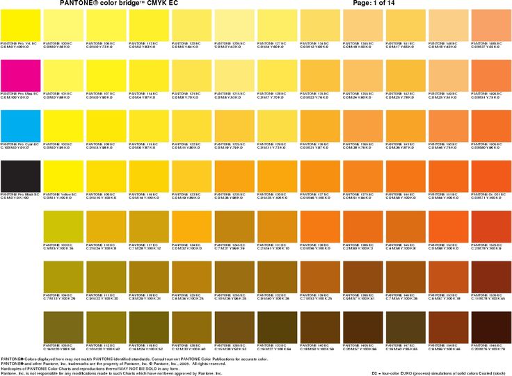 the pantone color chart is shown with different shades and colors to choose from, including yellow