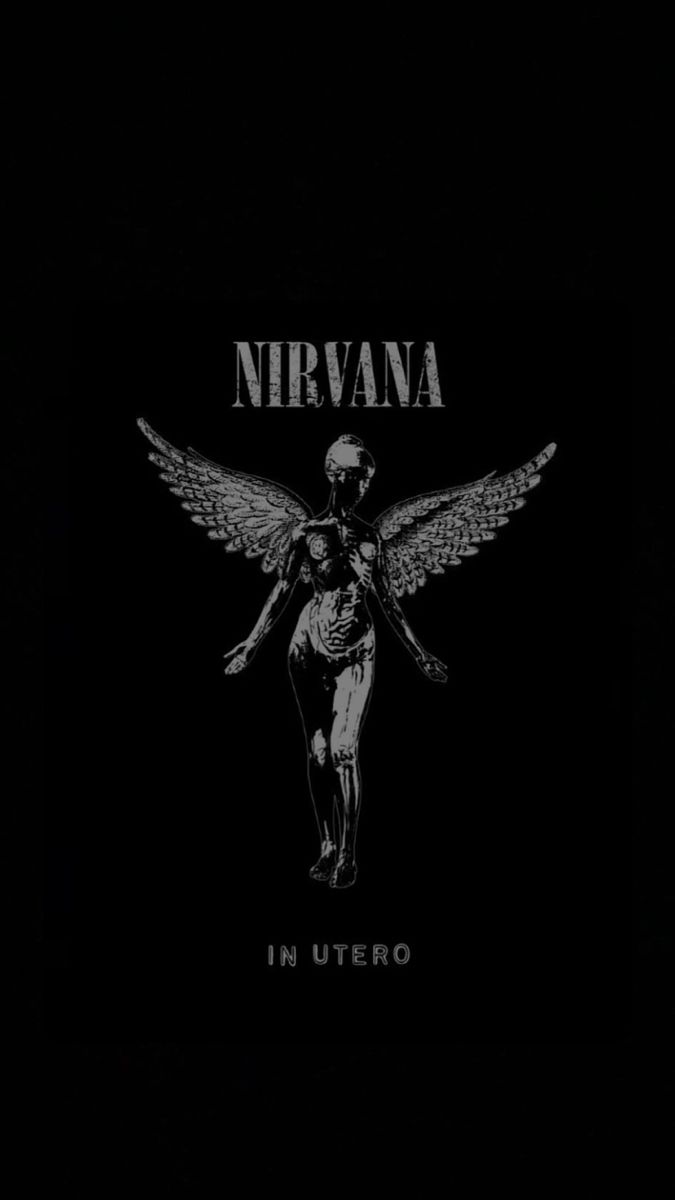 nirvana's album cover art for i'm utero, which features an angel with