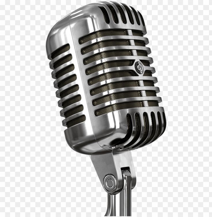 an old fashioned microphone on a white background