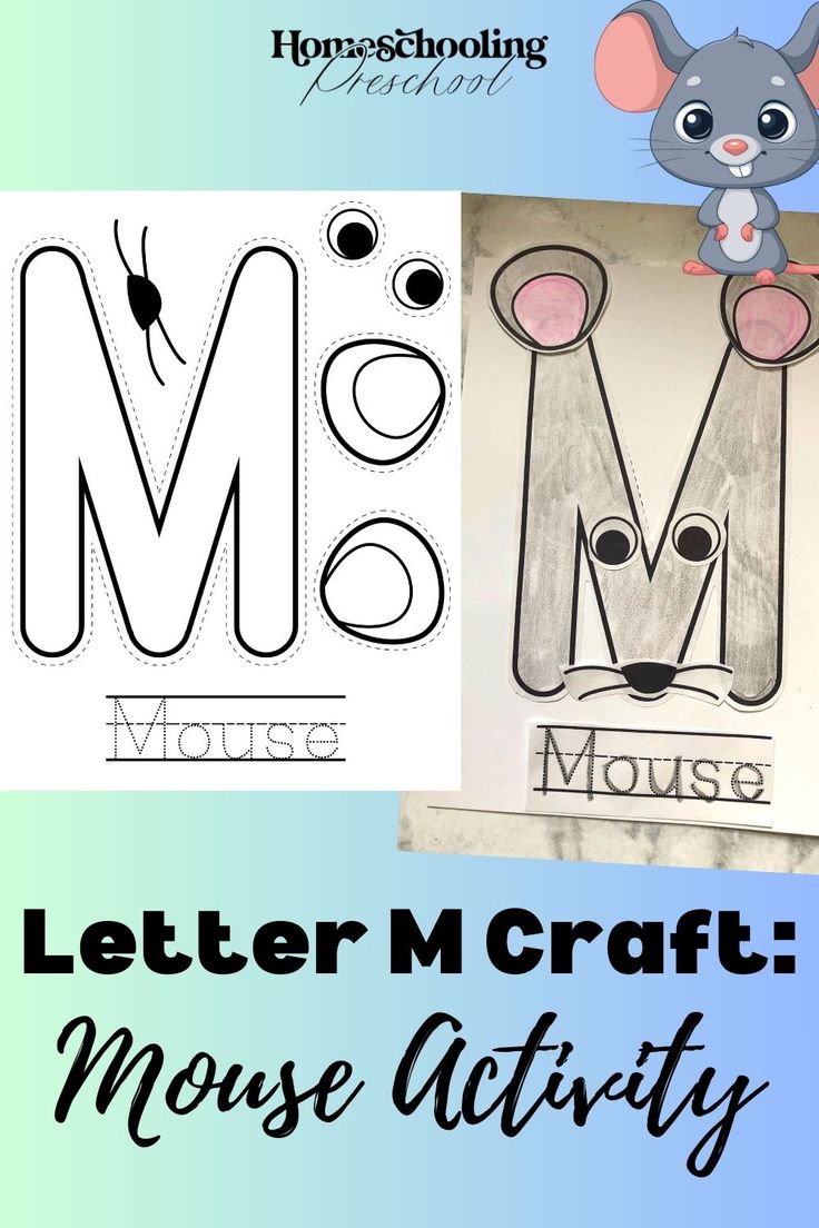 the letter m is for mouse and it's made from paper