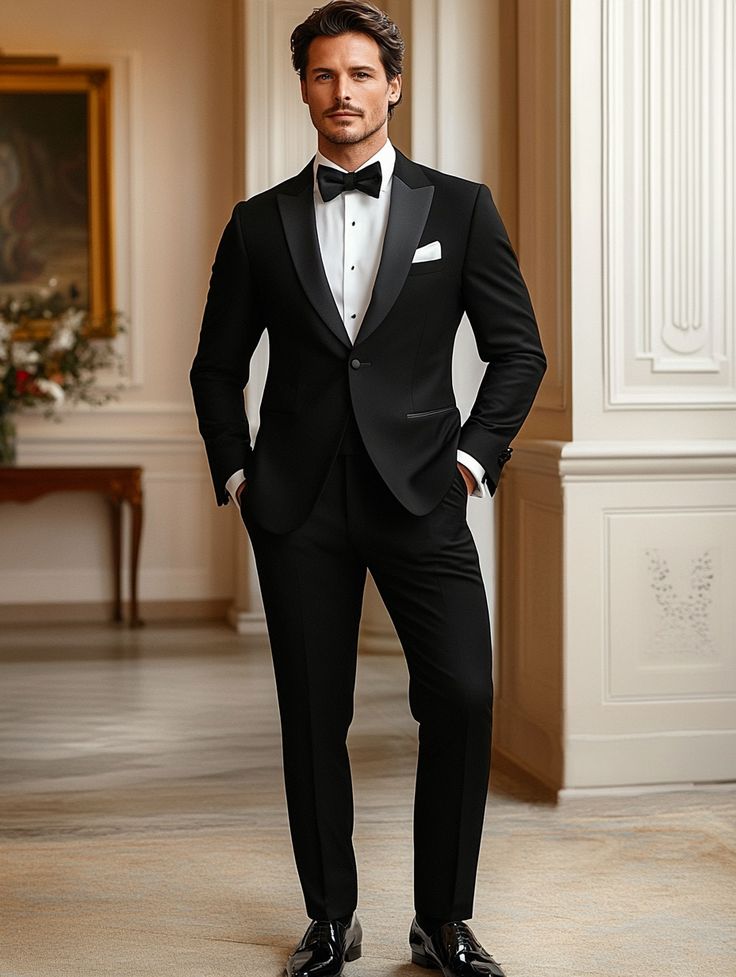 Classic and timeless in black. Visit our website to find your perfect suit.   #SuitCentury #menssuitstyle #mensfashion #menssuits #mensstyle #suitstyle #suits #menstyle #suitup #menswear #suitandtie #men #dapperfashion #style #suitsformen #mensfashionblog #suited Black Attire Wedding, Black Suits Wedding, Mens Suit Style, Graduation Suits, Light Blue Suit, James Bond Style, The Red Room, Black Suit Men, Light Grey Suits