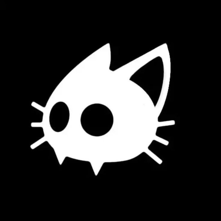 a black and white image of a cat's face on a dark background with the word hello kitty written below it