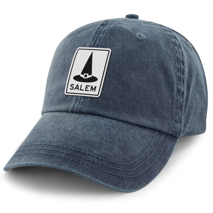 Salem Witch Sign Washed Dad Hat Head up witches! Our "Washed Dad Hat" is perfect for your next haunted ghost tour downtown or road trip to Salem Willows. Whether you're looking to represent your hometown or just feeling "witchy" we've got you covered. Features a custom printed leatherette patch on the front of a pigment-dyed relaxed hat that's been washed for a worn out look and feel. But, don't let the name fool you – this hat isn't just for dads out there. This hat comes with an adjustable sel Relaxed Hat, Witch Signs, Irish Roots, Salem Witch, Ghost Tour, White Button Up, Charcoal Color, Dad Hat, The Fool