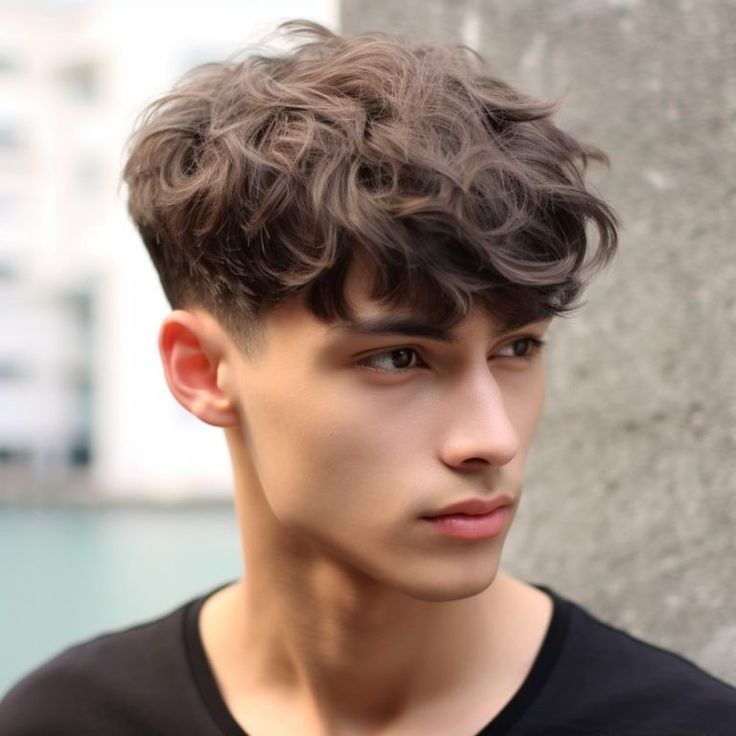 Side Fades Men, Male Curly Hairstyles Short, Wavy Hair Styles For Men, Wavy Male Hairstyles, Wavy Men Hairstyles, One Side Haircut Men, Taper Fade Haircut Wavy Hair, Curly Hair Male Haircut, Male Haircuts Wavy