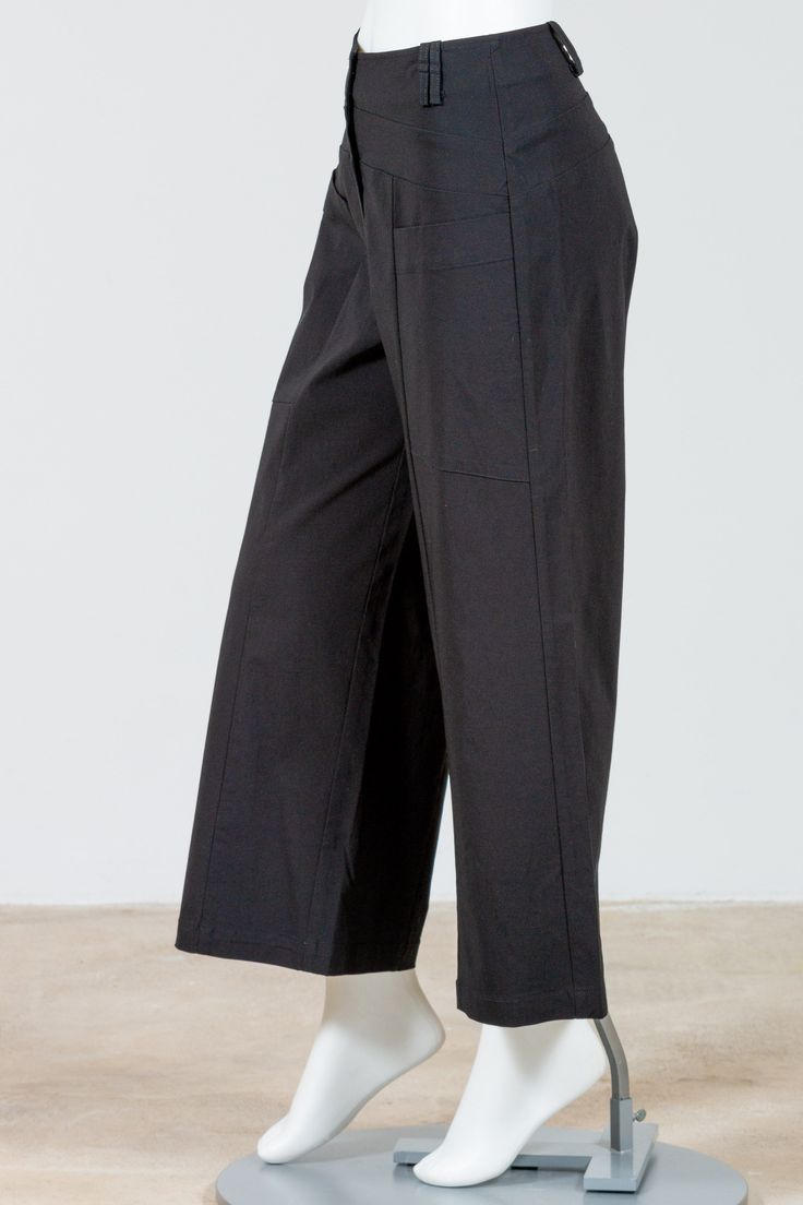 Habitat's City Capri Pant is a zip up stretchy pant in a wrinkle free fabric. High waisted with belt loops, the leg is wide and falls above the ankles on most. Two front patch pockets sit at top of leg. Super comfortable and holds shape to wear all day long! Made in ChinaFabric: 71% Rayon, 26% Nylon, 3% SpandexCare: Machine Wash Cold, Tumble Dry Low See Habitat's Sizing guideline here >Measurements - Approximate, measured flat and unstretched: Medium (M): Waist 32", Hips 38", Length 36.5", Insea Dinner With Friends, Stretchy Pants, Dress Form, Size 6 Dress, Free Fabric, Wrinkle Free, Real Women, Body Measurements, Cropped Pants