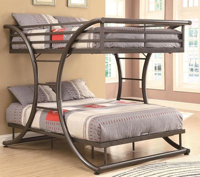 two pictures of bunk beds in different styles and sizes, one is for sale on ebayn com