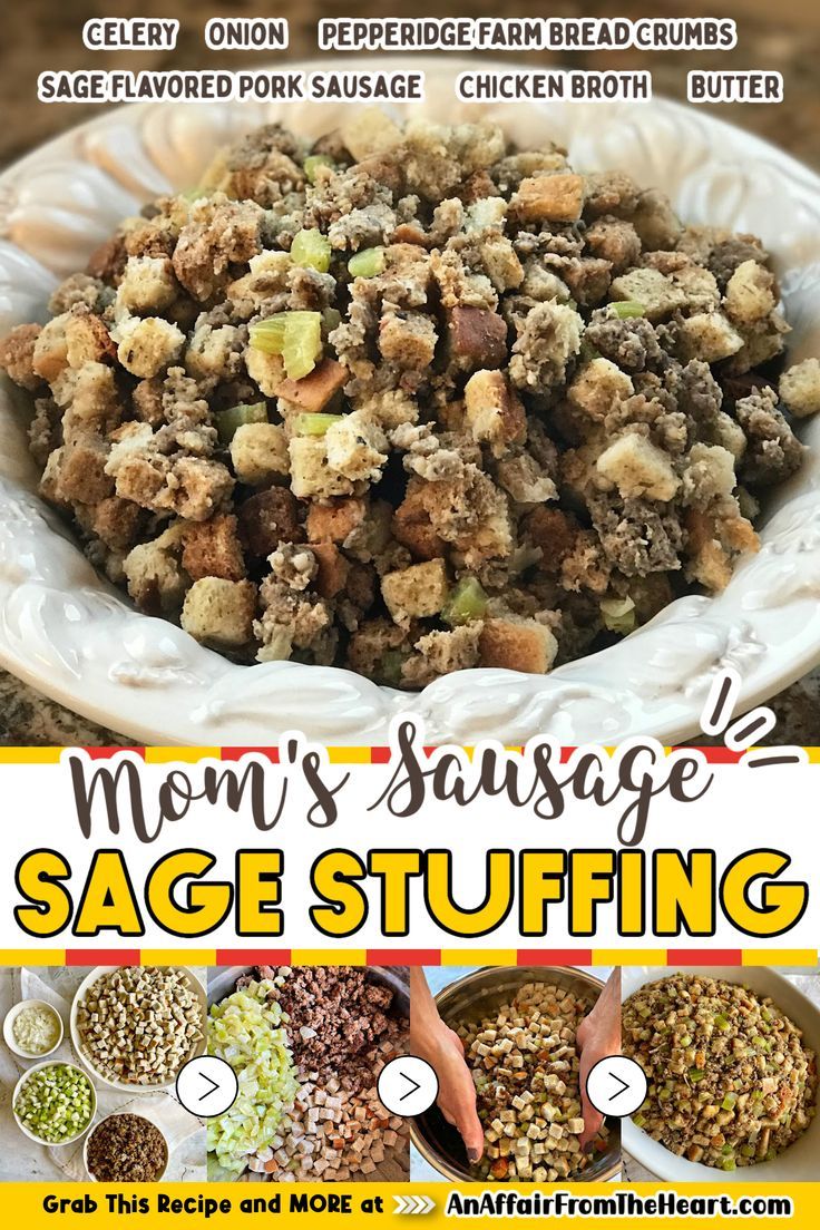 Sausage and sage stuffing in an off white decorative bowl. Sweet Potato Sausage Stuffing, Classic Sage And Sausage Stuffing, Sausage Stuffing Recipe Pepperidge Farm, Pepperidge Farm Stuffing With Sausage, Sage Apple Sausage Stuffing, Sausage Stuffing Using Pepperidge Farm, Thanksgiving Dressing Pepperidge Farm, Sage Sausage Stuffing Jimmy Dean, Sausage Stuffing Pepperidge Farm