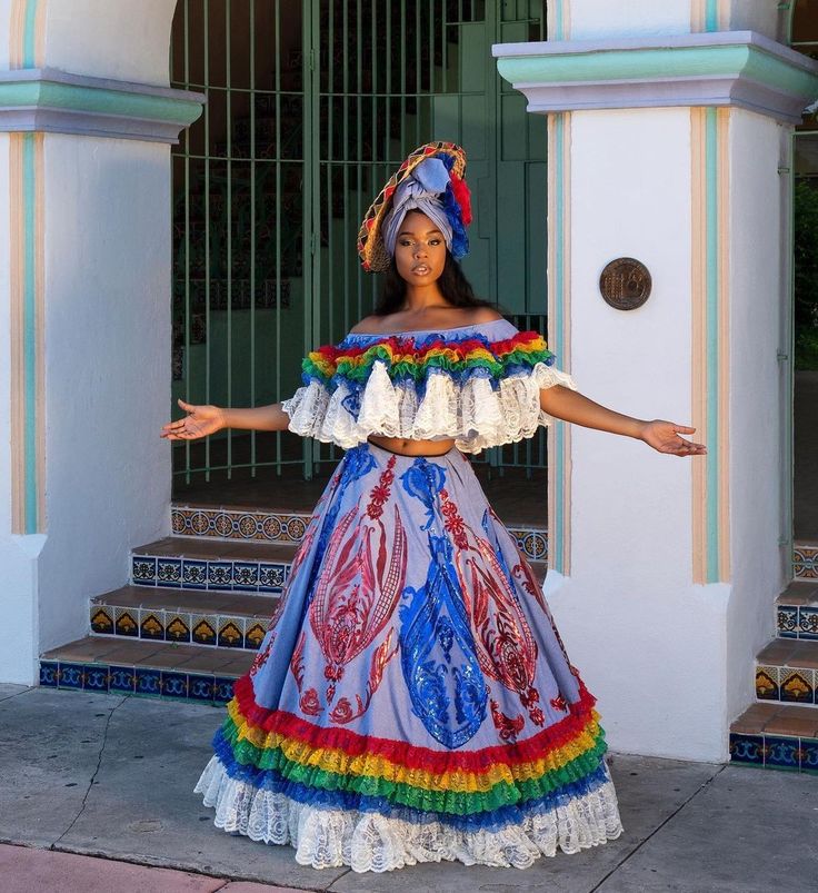 Jamaican Cultural Dresses, Jamaican Carnival Costumes, Brazilian Clothes Traditional, Belize Traditional Clothing, Haiti Culture Clothes, Haiti Carnival Costumes, Haitian Cultural Clothing, Traditional Trinidad Clothing, Traditional Caribbean Dress