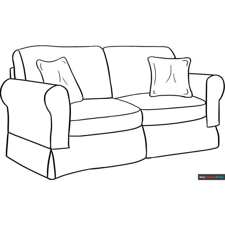 Free Couch Coloring Page for Kids Lounge Art, Easy Drawing Guides, House Colouring Pages, Drawing Guides, Cozy Couch, Popular Cartoons, Kids Print, Printable Coloring Sheets, Coloring Tutorial