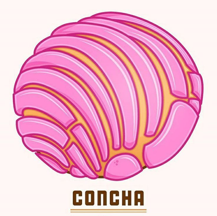 a pink object with the word concha on it