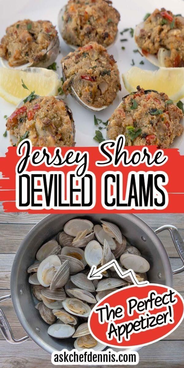 the perfect appetizer is served with fresh clams