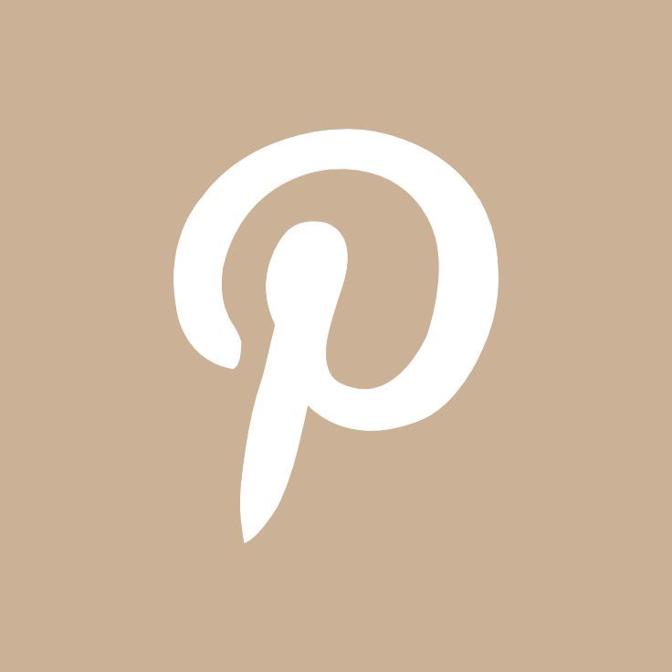 the letter p in white on a beige background