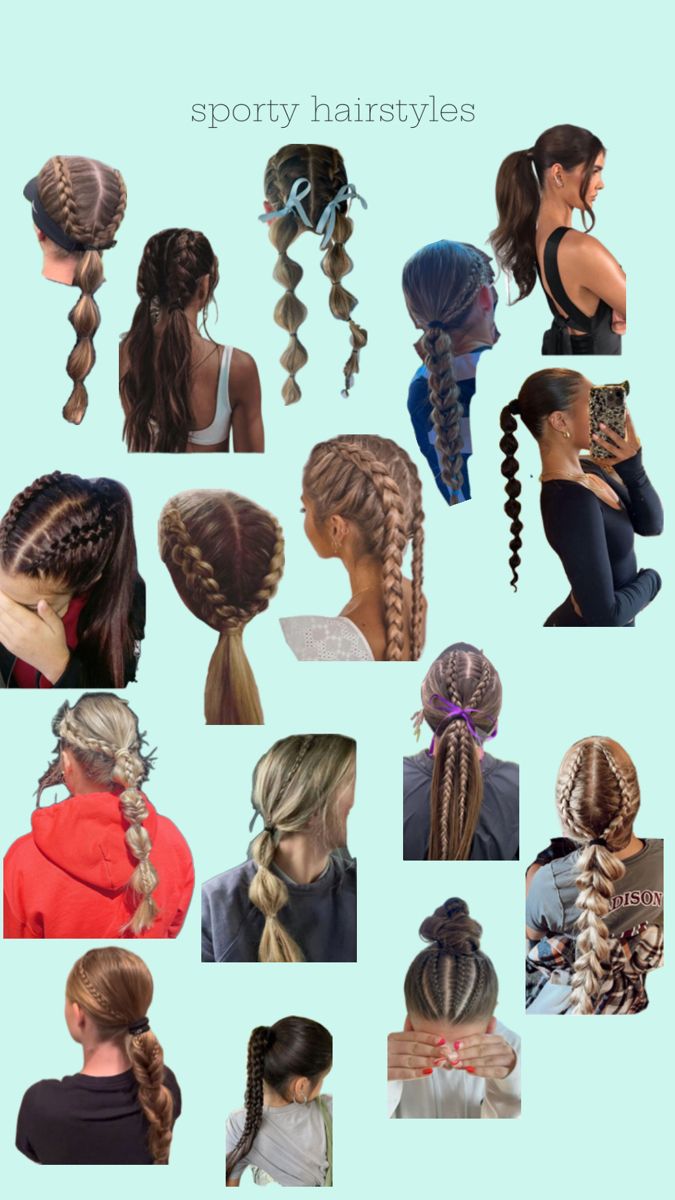 👱🏼‍♀️🎀⚽️ X Braids Hairstyles, Cute Hairstyles For Horseback Riding, Aesthetic Sport Hairstyles, Sporty Hairstyles For Thick Hair, Cute Dance Class Hairstyles, Hairstyles To Workout In, Gym Class Hairstyles, Dance Photoshoot Hairstyles, Hair For Dance Practice