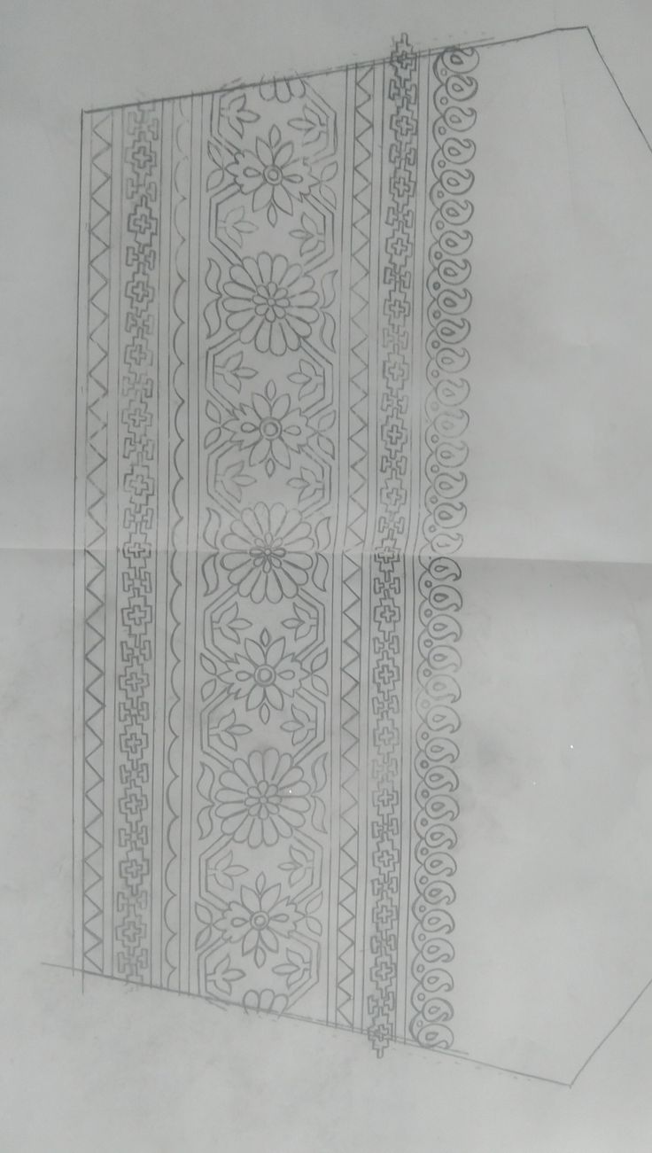 a piece of paper with some designs on it