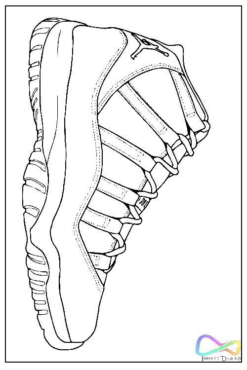 Shoe Drawing Jordan, Jordan Sneakers Printable, Jordan Shoes Coloring Pages, Jordan 11 Drawing, Jordan 4 Drawing, Air Jordan Drawing, Jordan Coloring Pages, How To Draw Jordans, Elvis Drawing