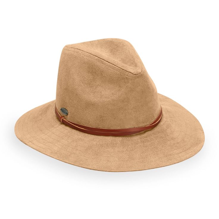 Telluride Hat | Women's Faux Suede Fedora Hat Wallaroo Hats, Mountain Chic, Fabric Blocks, Alpine Style, Womens Fedora, Wide Brim Fedora, Radiation Protection, Wide Brim Sun Hat, Hat Women