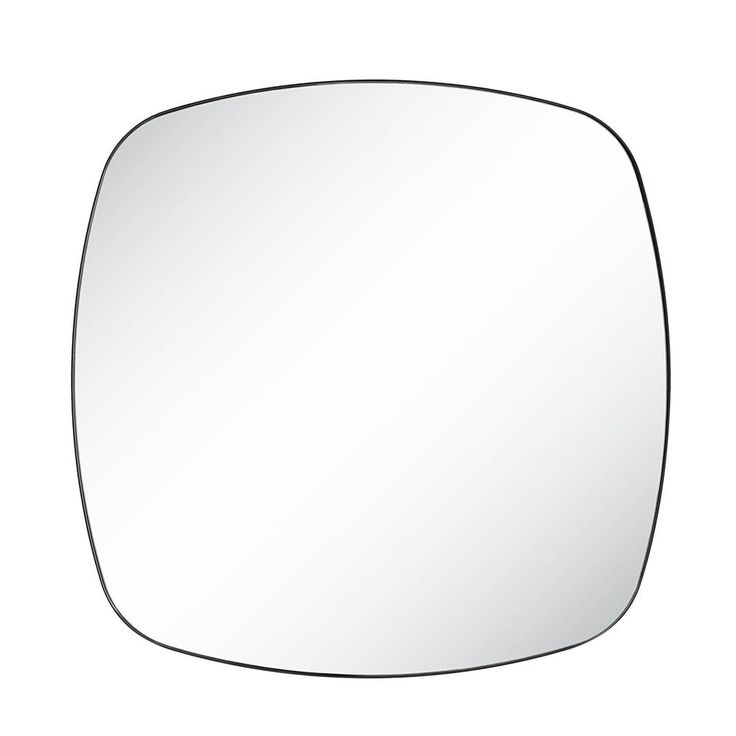 the side view mirror is shown in black, and it has a white square shape