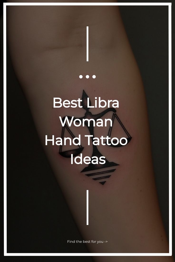 Best Libra Woman Hand Tattoo Ideas Woman Hand Tattoo, Libra Tattoo Ideas For Women, Libra Zodiac Tattoos, Women's Shoulder Tattoo, Hand Tattoo Ideas, Rib Tattoos For Women, Libra Woman, Create A Tattoo, Libra Tattoo