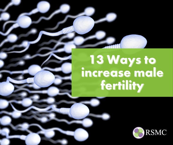 an image with the words 13 ways to increase male fertiity in white letters