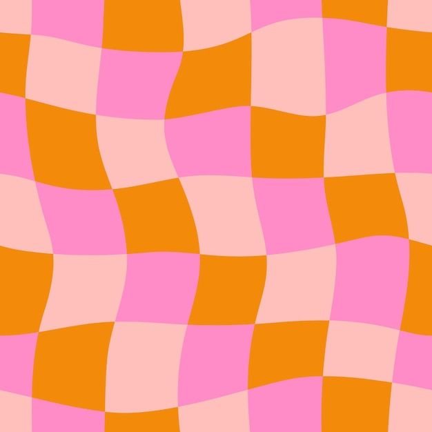 an orange and pink checkered pattern is shown