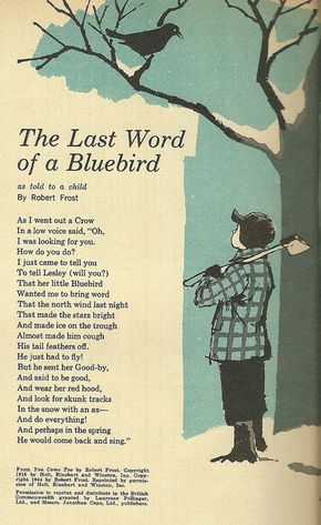 an advertisement for the last word of a bluebird