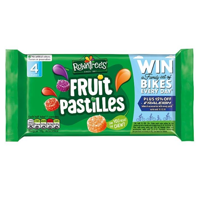 fruit pastilles are displayed on a white background